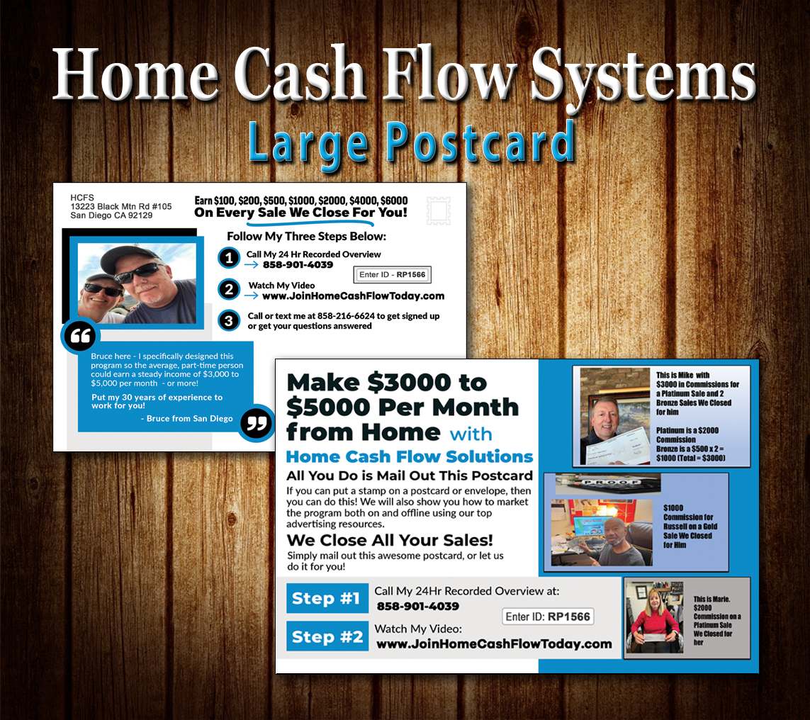 Home Cash Flow Solutions Large Postcard