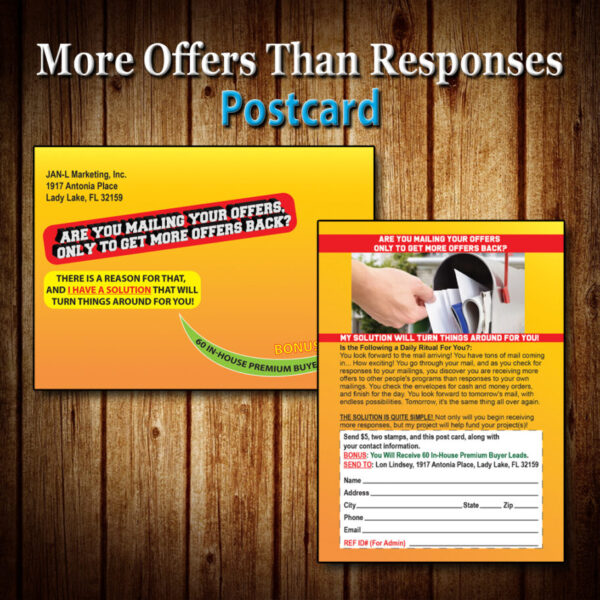 More Offers Than Responses Postcard