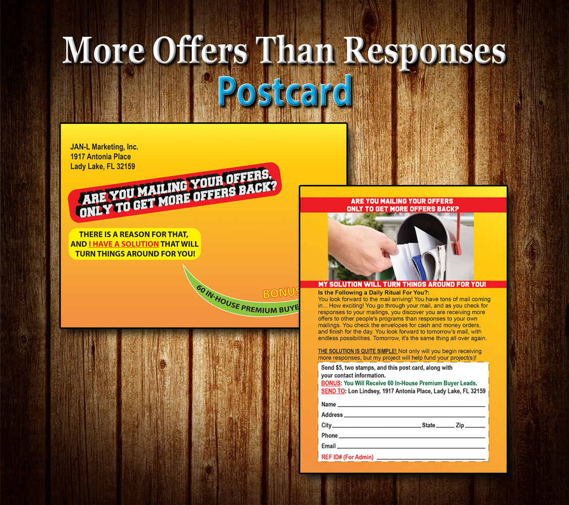 More Offers Than Responses Postcard