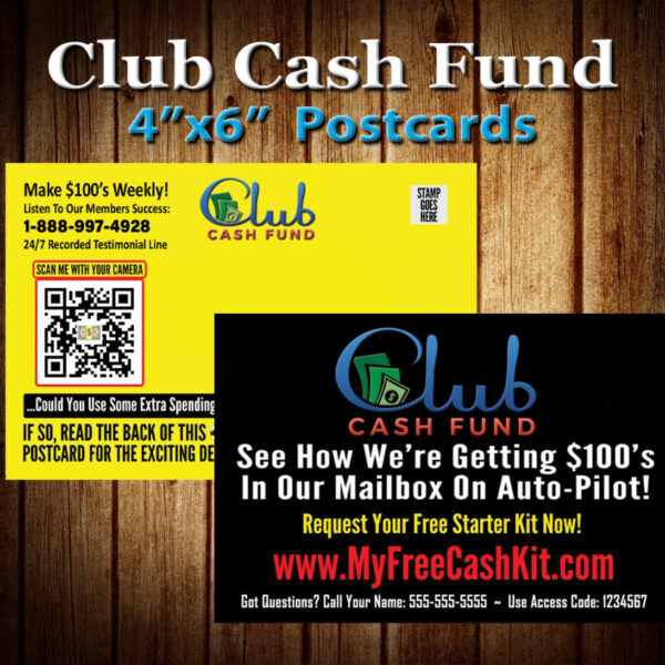 Club Cash Fund Postcard #1