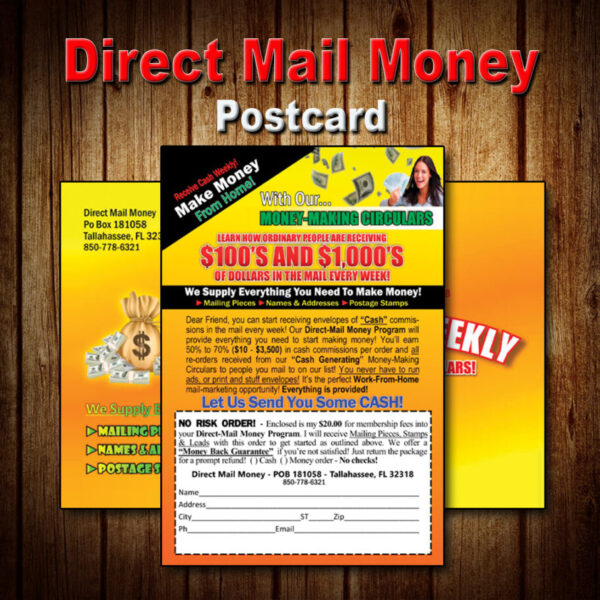 Direct Mail Money Postcard