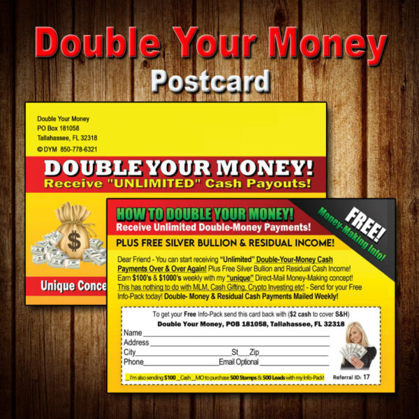 Double Your Money Postcard