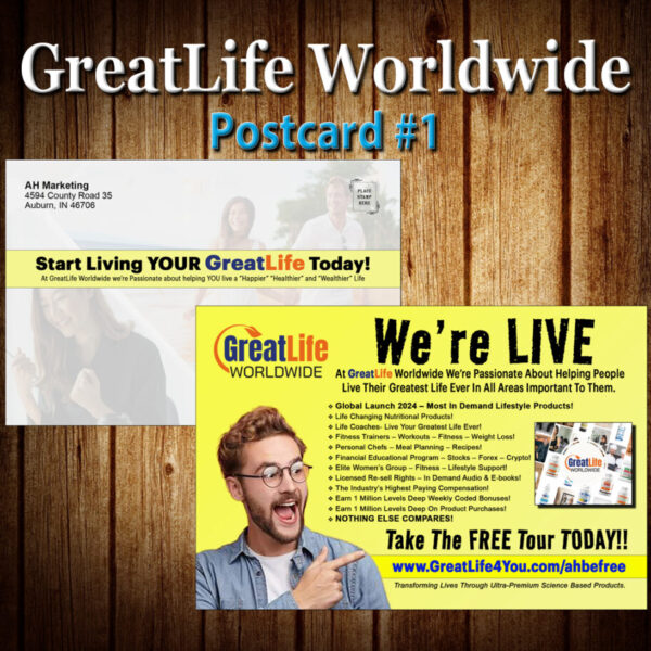 GreatLife Worldwide Postcard (Male Model)