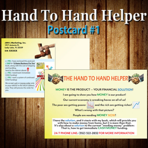 HAND TO HAND HELPER POSTCARD
