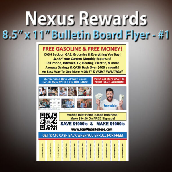 Nexus Rewards Bulletin Board Flyer (PDF ONLY)