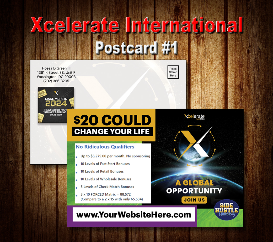 Xcelerate International Postcard #1