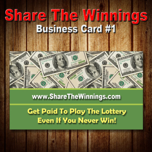 Share The Winnings Business Card #1