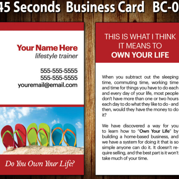 45 Seconds Business Card #3