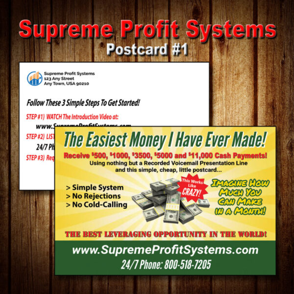 Supreme Profit Systems Postcard #1