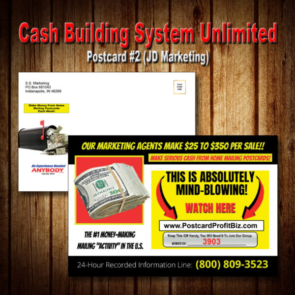 Cash Building System Unlimited Postcard #2