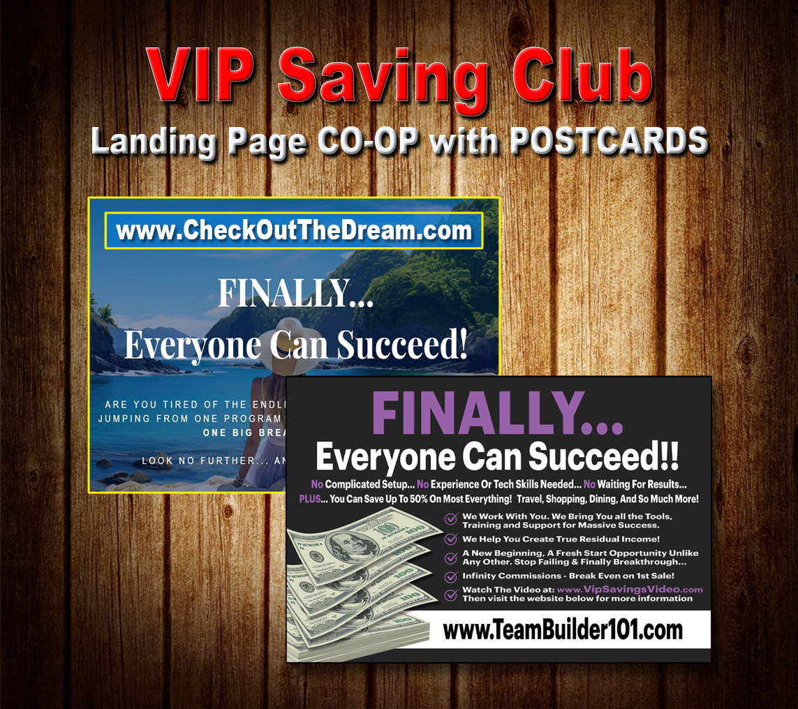 VIP Landing Page Rotator Co-op with Postcards