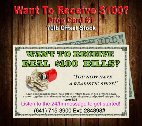 Want To Receive $100 Drop Card #1