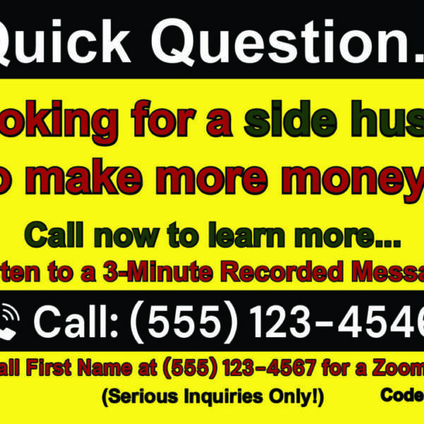 Quick Question Sizzle Cards (Yellow - 4.25"x3")