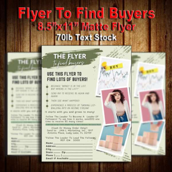 Flyer To Find Buyers