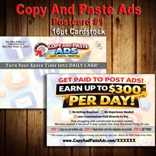 Copy and Paste Ads Postcard